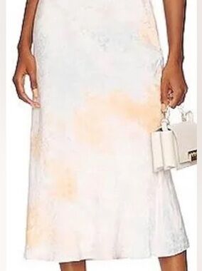 House of Harlow 1960 Watercolor A-Line Midi Skirt